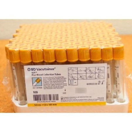 BECTON, DICKINSON AND CO BD Vacutainer SST Venous Blood Collection Tube 6, 1/2inW X 3-5/16inH 367986EA
